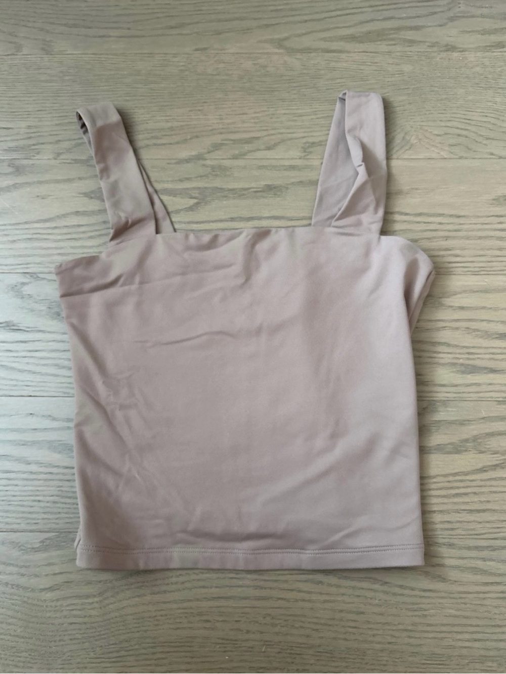 Abercrombie & Fitch Three-Pack Square-Neck Tank Tops — White, Black, Light Brown - Picture 4 of 5